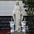 Modern Decoration white marble virgin mary statue
